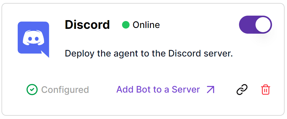 AgentX integrate with Discord