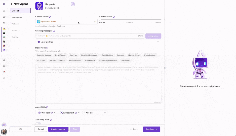 Create Agent Flow